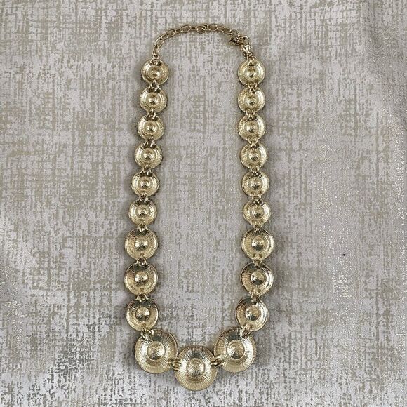 Grayce By Molly Sims White/Ivory Dot Disc Enamel Necklace. New in Box. NIB - Picture 8 of 8